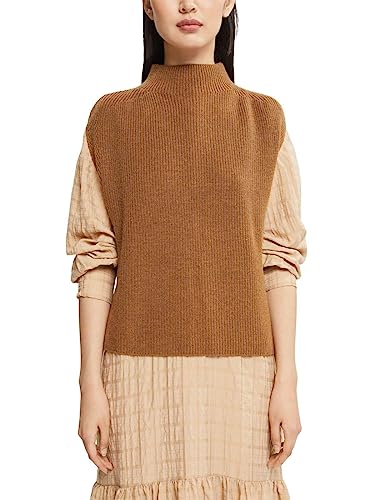 ESPRIT Collection Damen 992eo1i310 Pullunder, Caramel, M EU