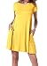Msllen Women's Plain Short Sleeve Loose Swing Casual T Shirt Dress with Pockets