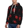 RRhgipp Art Ladybug Tracks Men'S Pullover Fleece Hoodie Hooded Sweatshirt Men'S Long Sleeve Fleece Hoodie Lightweight Black #2