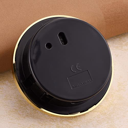 Hicarer 2.8 Inch/ 70 mm Quartz Clock Insert, Gold Trim, Arabic Numeral, Quartz Movement (Gold Trim)