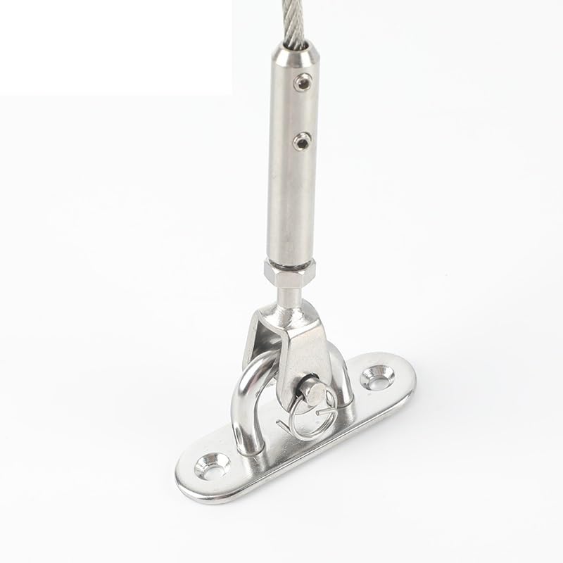 Morsetti Per Filo Stendibiancheria Cavo for ringhiera in acciaio 4 mm 5/32'' Forcella a ganascia terminale di tensione raccordo ancoraggio a ginocchiera con bulloni a vite senza testa esagonale Morset