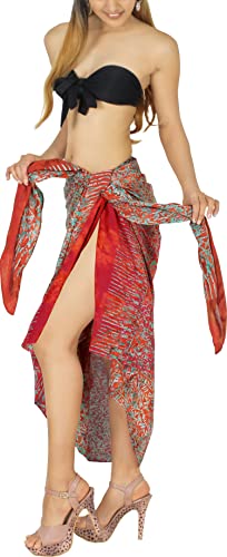 LA LEELA Floral Print Beach Sarong Wrap #TOP14