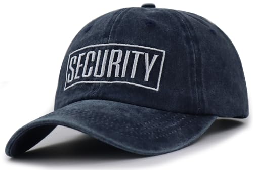 Image of Security Hat for Men Women, Adjustable Embroidered Cotton Baseball Cap