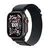 Apple Watch Ultra 3 GPS + Cellular 49 mm Premium Smartwatch für Lauftraining und Kombinationssport mit robustem Titangehäuse in Schwarz und Alpine Loop in Schwarz (Medium)