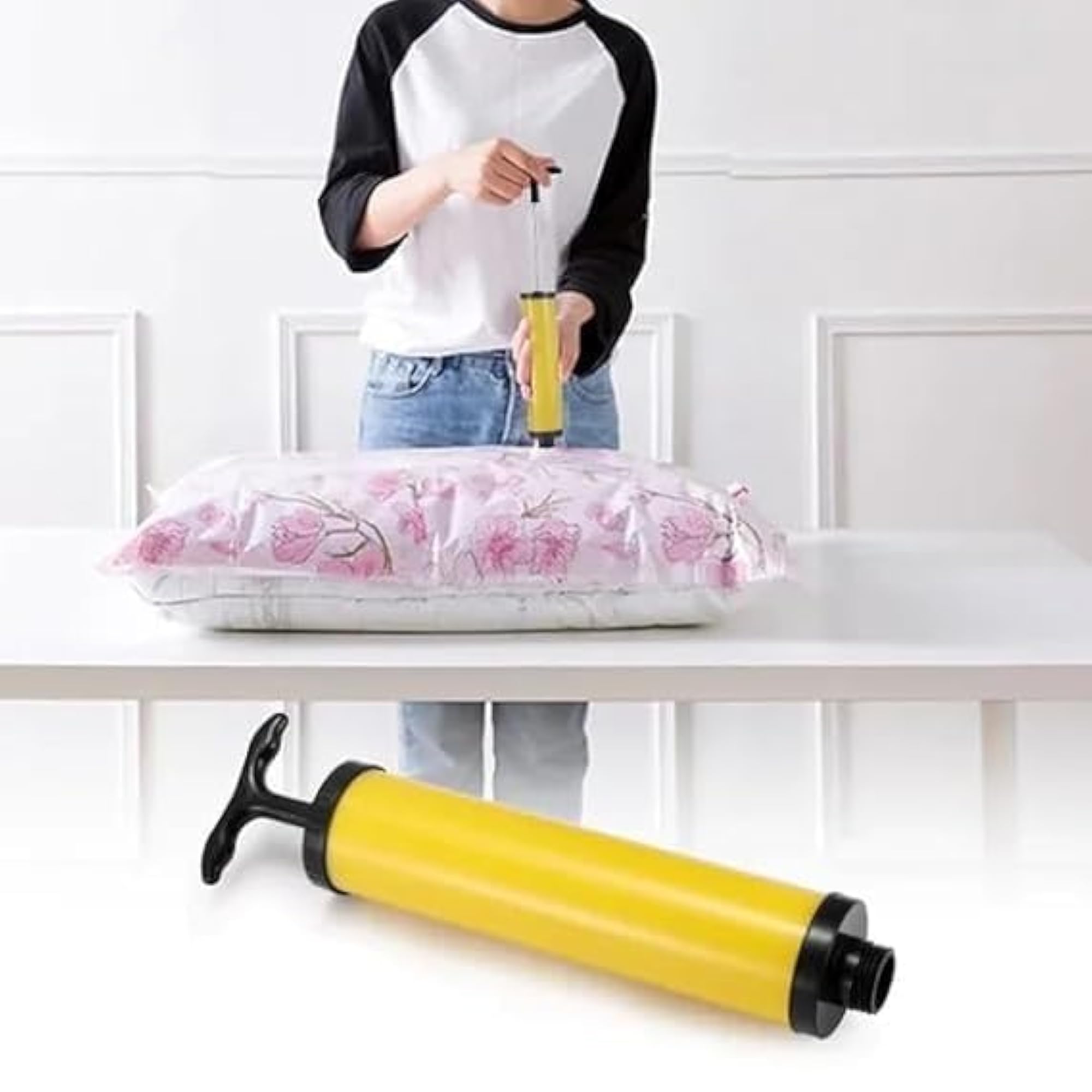 Manual Vacuum Pump for Storage Bags, Portable Air Suction Tool