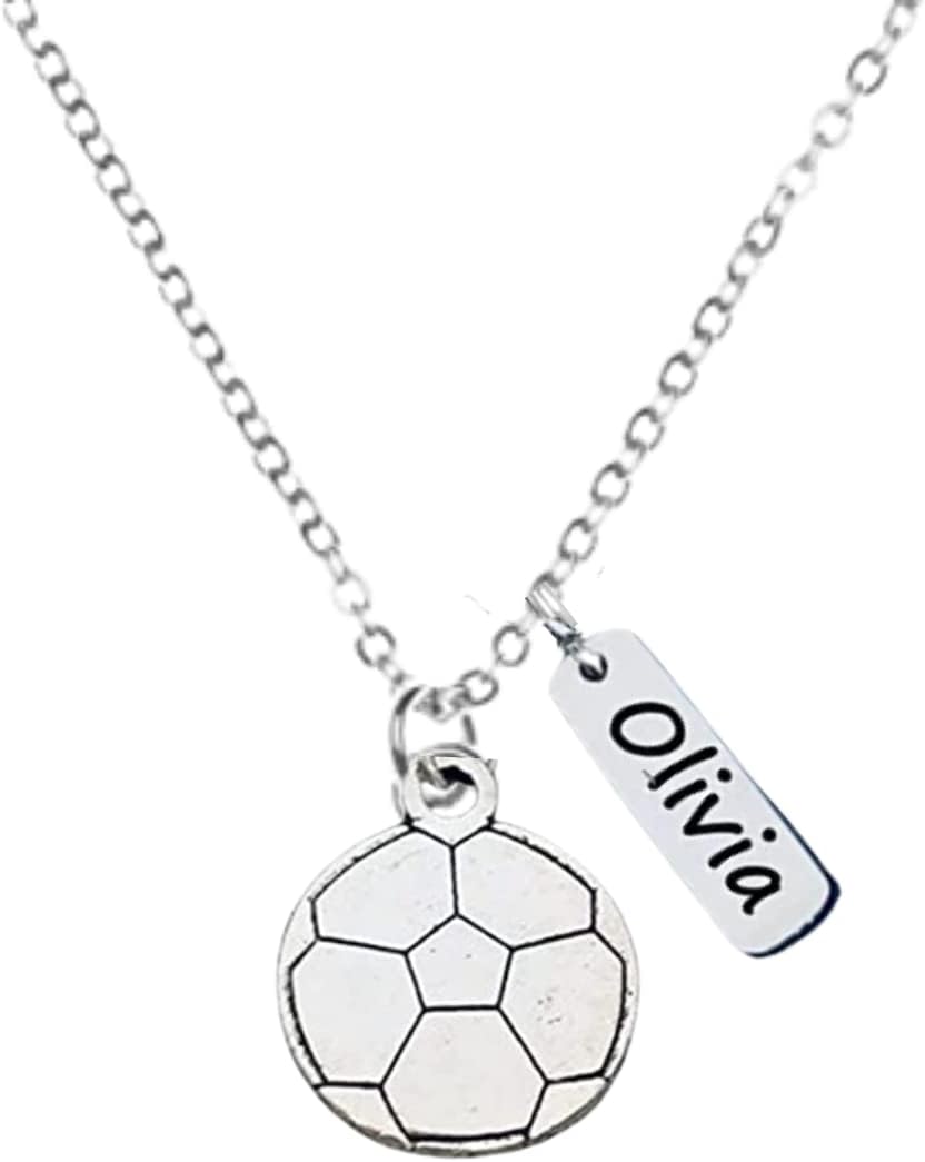 Personalized Engraved Soccer Necklace, Custom Soccer Charm Jewelry Gifts for Soccer Players, Teams & Coaches - Image 3