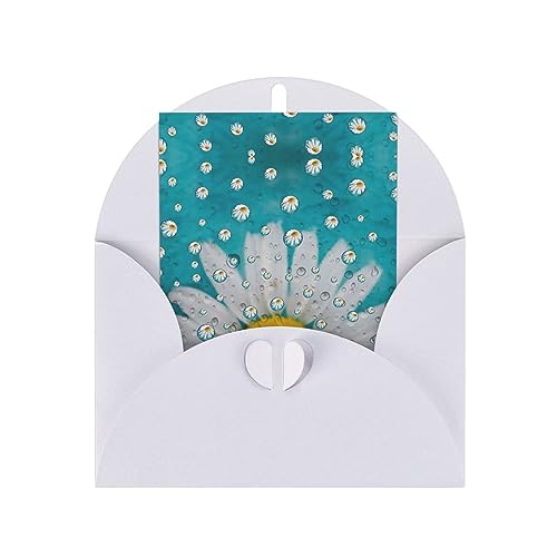 Cartes de vœux marguerite en papier nacré 10x15 pour invitations mariage et toutes occasions