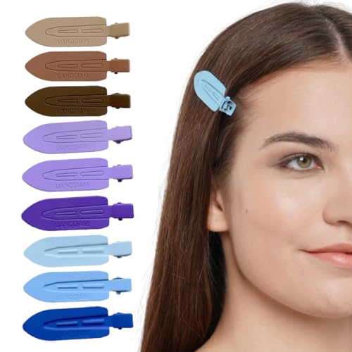 9 pinzas para el cabello sin doblar, pinzas de plástico para el pelo para mujeres, para cabello suelto