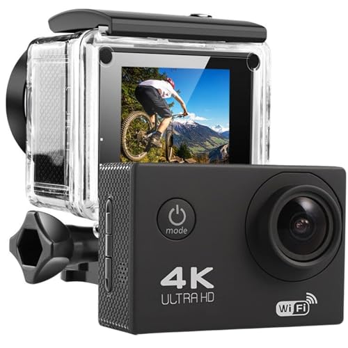 Drumstone (12 Years Warranty 4K WiFi 30FPS Action Camera Ultra HD Underwater Camera 170 Degree Wide Angle 98FT Waterproof Camera for Youtuber/Bike Rider's/Helmet/Stunt Recorder| for Vlog & Travel