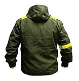 Twenty One Mens 21 Green Pilots Cotton Jumpsuit Hoodie Levitate Camouflage Jacket (Large)
