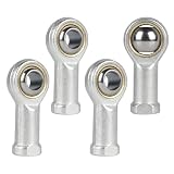 EFUTURETIME 4pcs Gelenkkopf Gelenklager M16, Gelenkkopf Lager mit Rechtsgewinde aus Lagerstahl, Sphärische Gleitstangenenden SI16T/KM(PT) zum Verschiedene Mechanische Geräte