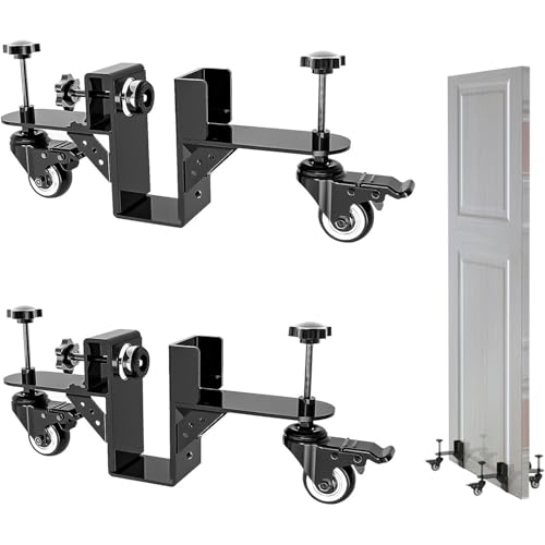Door Installation Dolly Heavy Duty Door Dolly Cart for Pre Hung Interior Doors - 300lb Capacity Easy Lifting & Quick Mounting for Door Panels Door Installation Tools Panel Carrier with Wheels