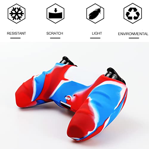 Image of Silicone Skin for PS5, Anti-Slip Shell Cover Case with 10 Joystick Grips for PlayStation 5 Controller