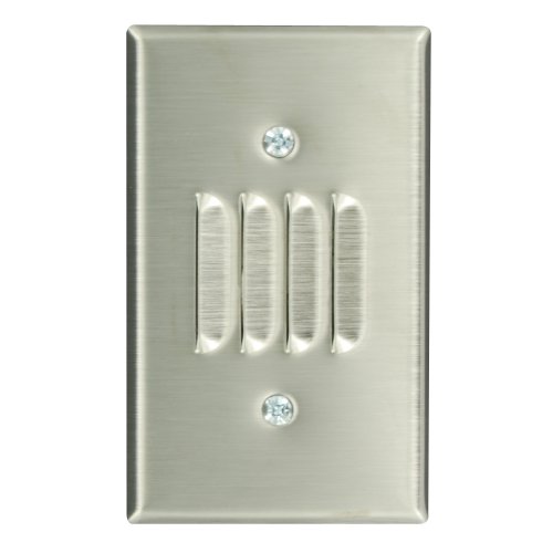 Placa de pared horizontal estándar Leviton 84079-40 de acero inoxidable 2