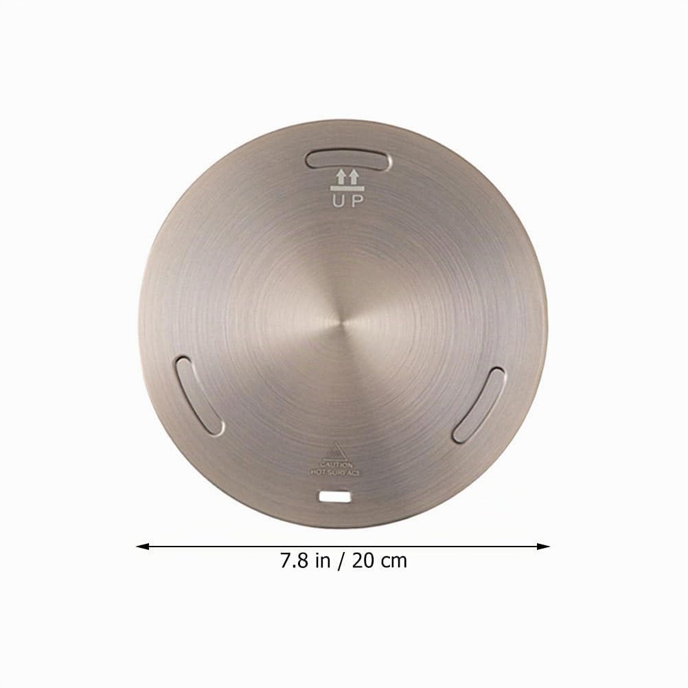 Mikikit Diffuseur De Chaleur Pour Poêle 7.87In Plaque Adaptateur Induction Avec Poignée Accessoire De Cuisine Facile À Nettoyer Et Suspendre