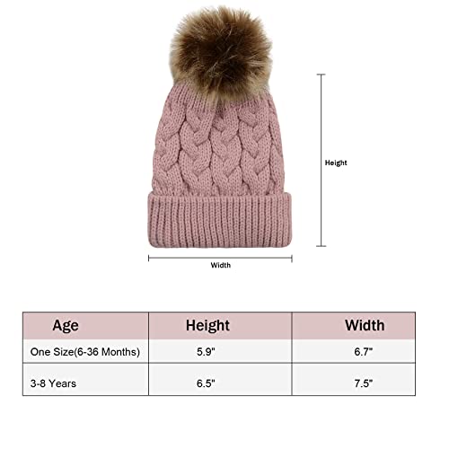 Image of Durio Soft Warm Knitted Baby Hats Caps Cute Cozy Chunky Winter Infant Toddler Baby Beanies for Boys Girls