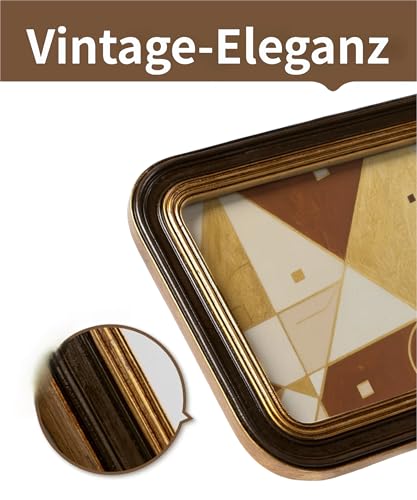 Afuly Bilderrahmen 13x18 Vintage Antik Fotorahmen Schwarz Gold Harz Picture Frame Glass Photo Frame Tisch Dekor Wanddeko Wohnzimmer Geburtstag Geschenk für Frauen Mama Oma Famili Couple Freund