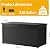 Decksplore 320 Gallon Outdoor Storage Box Waterproof Lockable Resin Deck Box Large, Patio Storage Bin for Pool Accessories Cushion Furniture, Garden Tools, UV-Resistant Outside Delivery Black