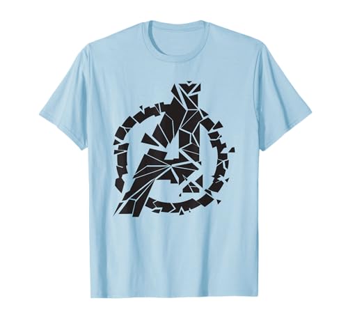 T-shirt Marvel Avengers Endgame en coton noir avec logo brisé vêtement homme et ado