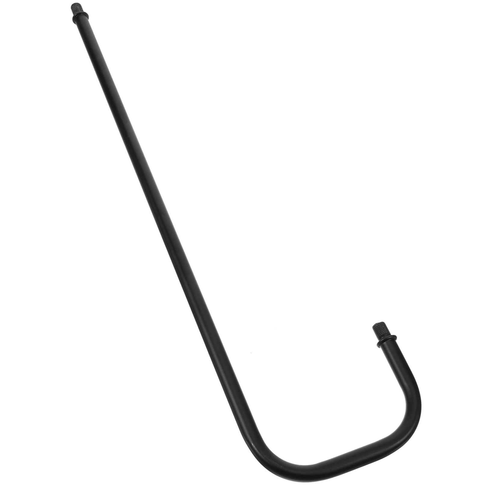 Curved Iron Lamp Stem for Desk Lighting Fixture Repair, Threaded Downrod