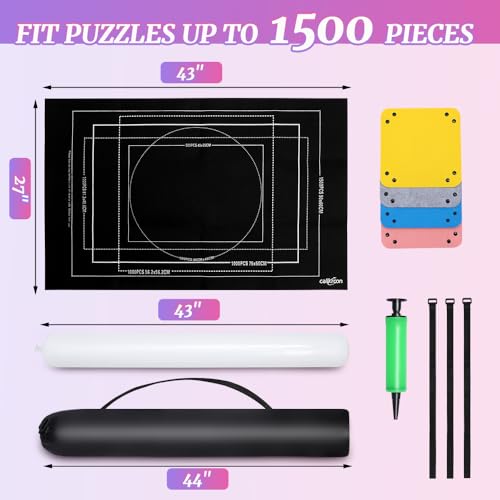 image for Callkroon Puzzle roll up mat Set of 4 for 500-1500 Piece Puzzles, a Gr