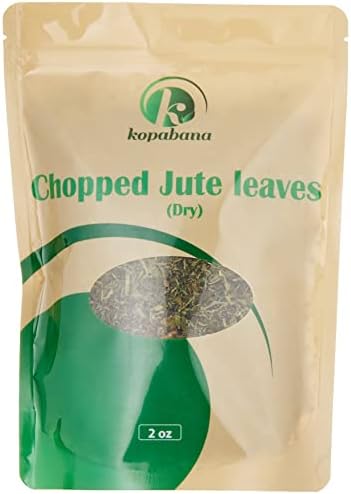 KOPABANA Chopped Dried Jute Leaves | saluyot | Molokhia | Jute| palava| ewedu | lalo | Malabar | Egyptian Spinach| 2oz