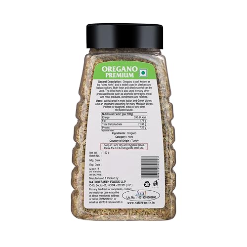 Image of Naturesmith Oregano Herb 50g | Premium Dried Oregano for Authentic Flavor | READY TO USE BIG SPRINKLER |