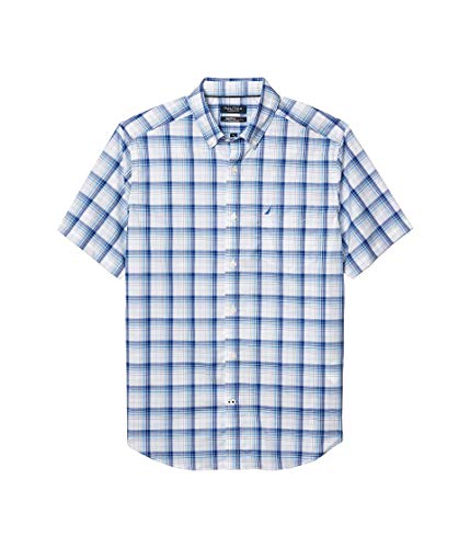 Nautica Casual Plaid Shirt White 2XL