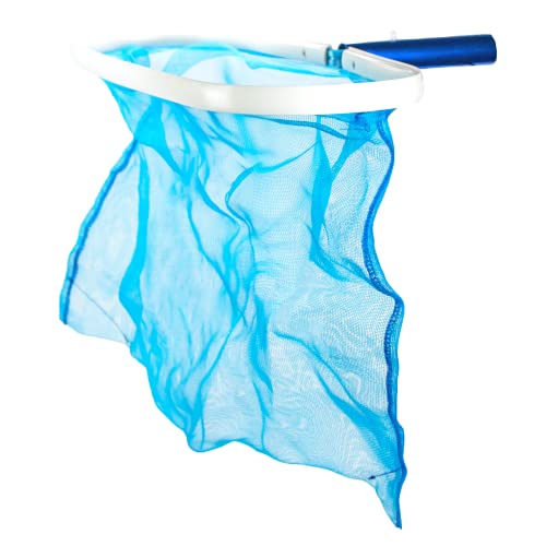 HYDROTOOLS By SWIMLINE 8033 Leaf Net For Inground Above Ground Pool Pond | Extra Large Skimmer Net Cleaning Tool & Ultra Fine Deep Mesh Bag | Durable Reinforced Aluminum Frame | For Debris Bugs Pickup