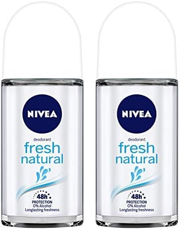 Nivea Deodorant Roll On, Fresh Natural for Unisex, 50ml (Pack of 2)-image-46
