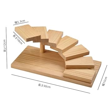 立体盛込 階段 5段 対面型　　　　　　鮨盛　台　　材質　檜 Amazon.co.jp: お寿司 盛器 和食器 刺身皿 木製 階段盛器 立体盛