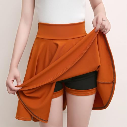 Shorts intégrés stretch et large bande de taille skort S - 7