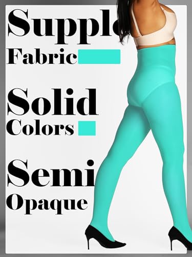 Image of HONENNA Semi Opaque Silky Women Pantyhose Tights, 20+ Colors Invisibly Toe Reinforced 60 Den Size A-E