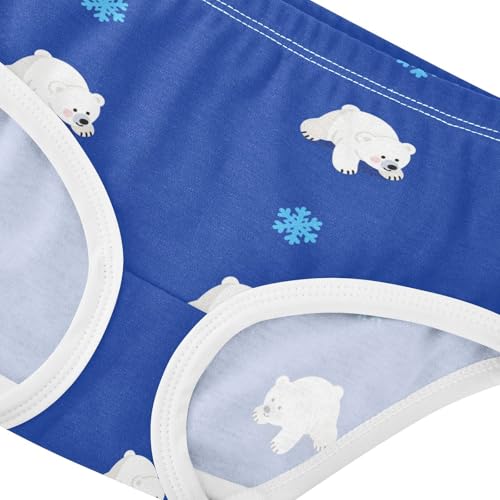 Cute Polar Bear Snowflake Blue Toddler Girls's Underwear 2T 23022354