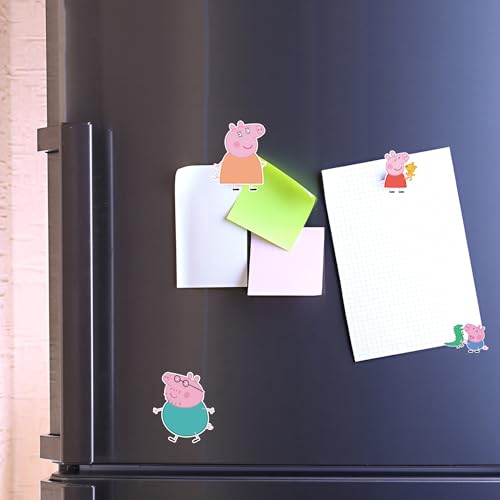 Image of Dia & Tia -Premium Fridge Magnets -Handmade in India for Office, Kitchen, refrigirators, Magnetic Boards -Motivational Quotes, Indian Culture, Gamers, Cute Cartoons, Decor (Peppa n George)