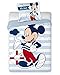 Disney Biancheria da letto per bambini, 100 x 135 cm, 40 x 60 cm, motivo Mickey Mouse 076, 2 pezzi