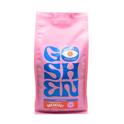 Image of Goshen Coffee Roasters Whole Bean Bright Eyed Breakfast Blend | Light Roast, Brewed or Espresso | Award-Winning - Natural and Washed | Vibrant, Almond, Brown Sugar Flavors | 5 lb Bag