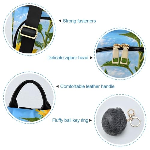 Image of ALAZA Summer Sunflower Flowers Floral Backpack Purse for Women Anti Theft Fashion Back Pack Shoulder Bag