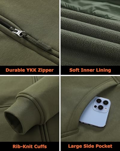 Image of Venustas Unisex Heated Hoodie with Battery, Full-Zip Heated Jacket for Women and Men