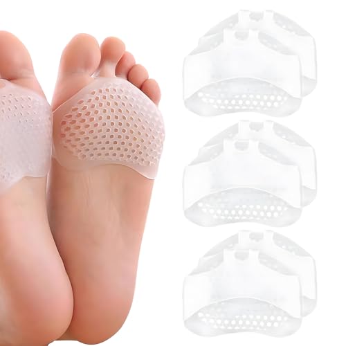 Almohadillas metatarsianas para mujeres y hombres, almohadillas de gel reutilizables, almohadillas de cojín de tacón alto para aliviar el dolor, cojines transpirables para el antepié y la bola del pie