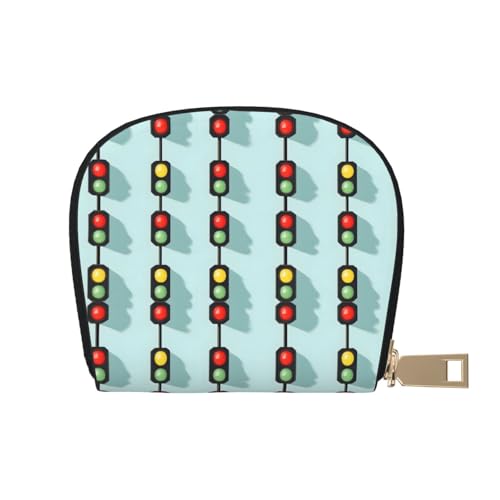 Bright Traffic Light Print Credit Card Holder for Women, Card Case Wallet, Leather Credit Cards Holder Wallet
