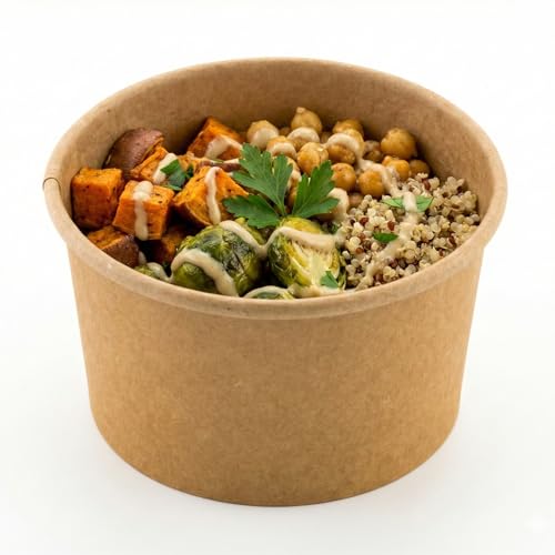 Image of Coppetta 8-Ounce Dessert Cups, 50 Disposable Ice Cream Cups - Lids Sold Separately, Sturdy, Kraft Paper Frozen Yogurt Bowls, For Hot And Cold Foods, Perfect For Gelato Or Mousse - Restaurantware