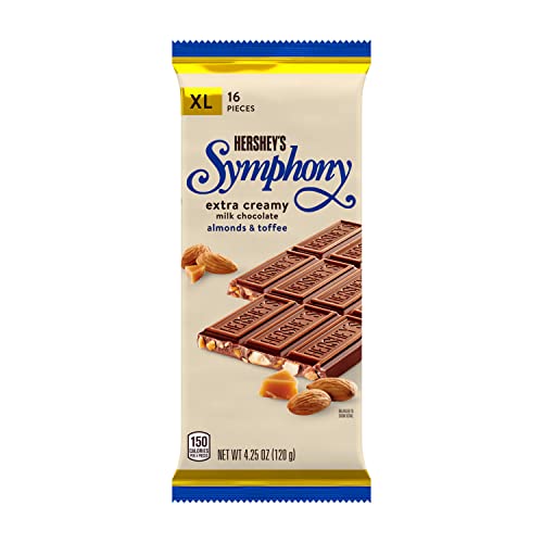 Hershey's Symphony Milk Chocolate, Almonds And Toffee Xl, Candy Bar, 4.25 Oz (16 Pieces) #TOP6