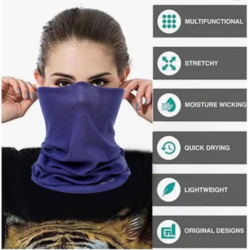 Image of Neck Gaiter Masks Tube Scarf,Seamless Bandanas Buffs Gators,Ourdoor Face Mask Face Covering Multi Headwear