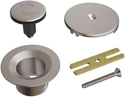 PROFLO PF622 Alcove Tub Pop-Up Drain & Overflow Cover - Brushed Nickel