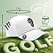 Adjustable Golf Cap for Women – Breathable Ladies Golf Hats for Women with Magnetic Ball Marker & Tee Holders, Lightweight Women's Golf Hat, Ponytail-Compatible, Athletic Womens Hats - White