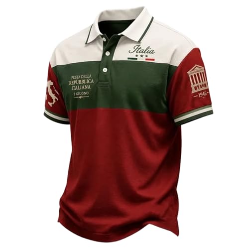 Polo Manga Corta Hombre,Camiseta Manga Corta Estampada Verano Transpirable Uso Diario Actividades Libre Tiempo Libre Hombre