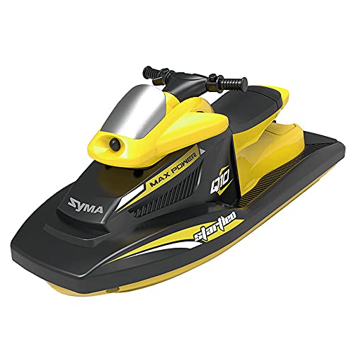 AIPUPU Bateau à Moteur radiocommandé 2.4G, Bateau RC à Double Moteur Haute Vitesse 6-7KM/H, Bateau Jouet à Eau à Coque rationalisée, Cadeaux pour Enfants et Adultes