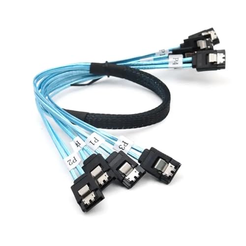 Cable 6 SATA a 6 SATA III 6Gbps S/AS 1m miniatura 4