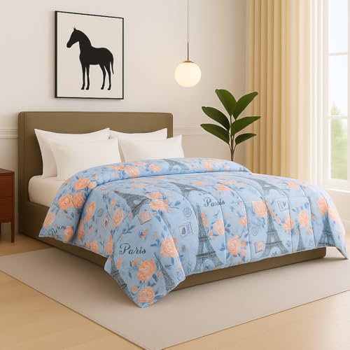Image of Single - 60x90 Comforter Set, 4 Pieces Bed in a Bag, Complete Bedding Set Includes Pairis Comforter, Flat Sheet, 2 Pillowcases, Pairis
